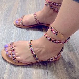 Steve Madden beaded sandals